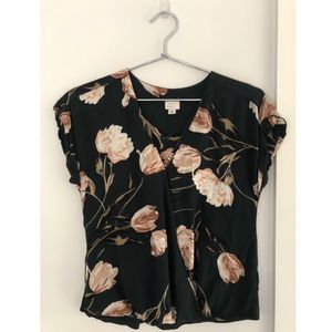 Green floral wrap shirt from A New Day.